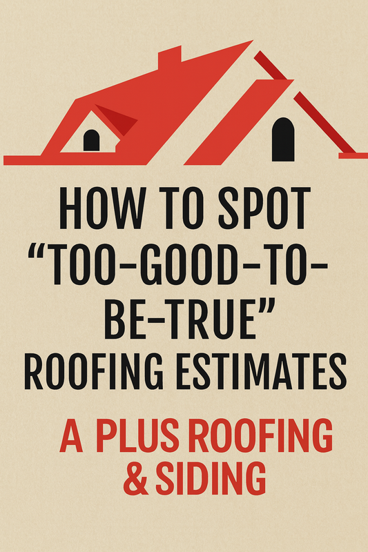 How to Spot “Too-Good-to-Be-True” Roofing Estimates