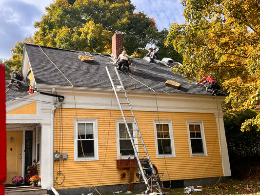 Typing the side of the house to prevent damage